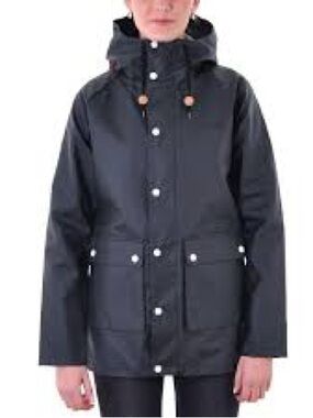Burton Hasting Black Hooded Raincoat Jacket Size Large BRTN